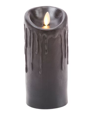 3x6.5 Dripped Wax Edge Pillar Led Candle | TJ Maxx