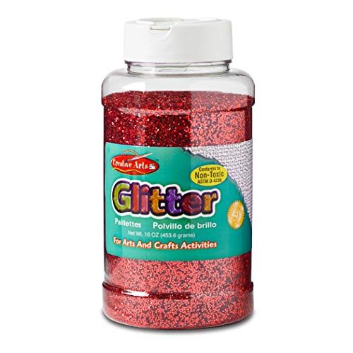 Creative Arts by Charles Leonard Glitter, 16 Ounce Bottle, Red (41130) | Amazon (US)