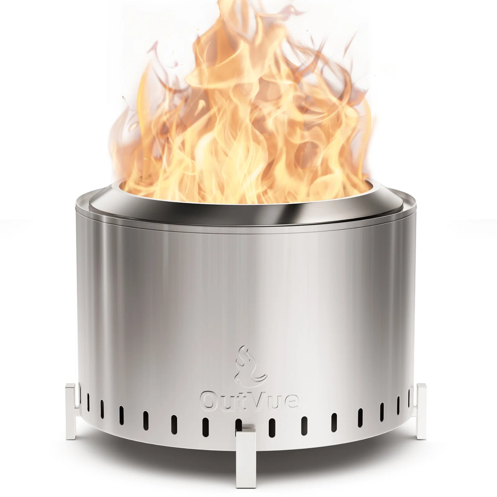 Stainless Steel Smokeless Fire Pit with Bag, Portable Low Smoke Wood Burning Fire Pit | Wayfair North America
