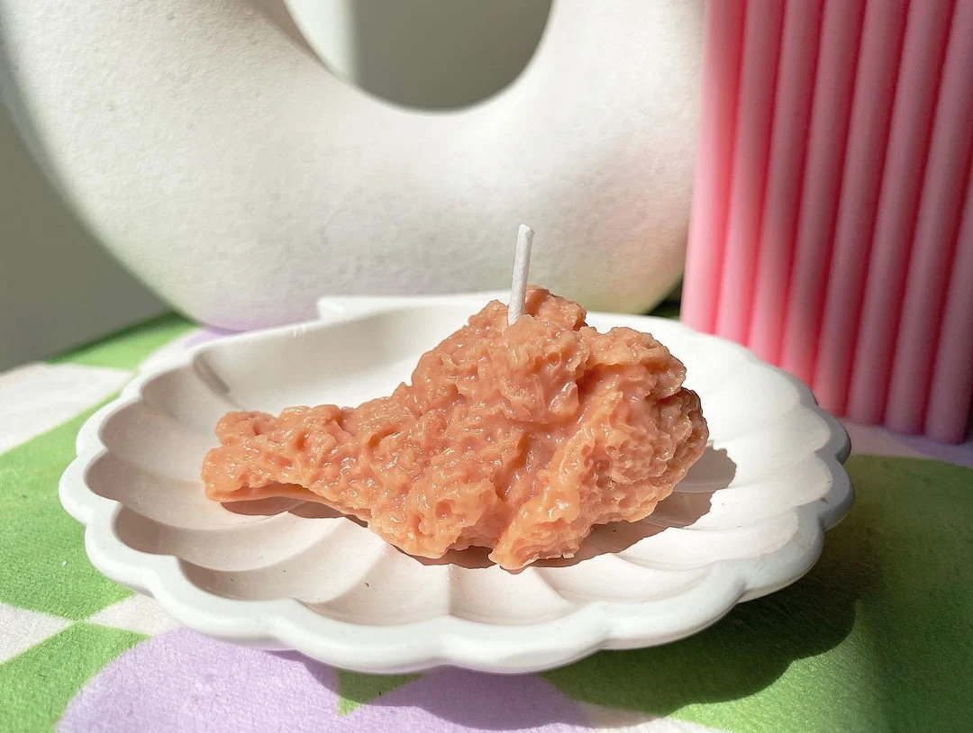 scented fried chicken drumstick candle/fried chicken candle/cute birthday gift/custom handmade gi... | Etsy (US)