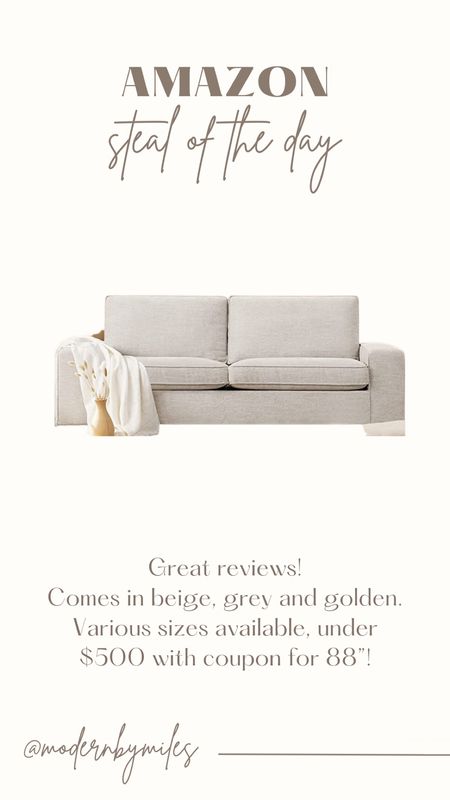 Incredible value for a neutral couch with great reviews!

Living room sofa, living room furniture, affordable furniture 

#LTKfamily #LTKhome #LTKsalealert