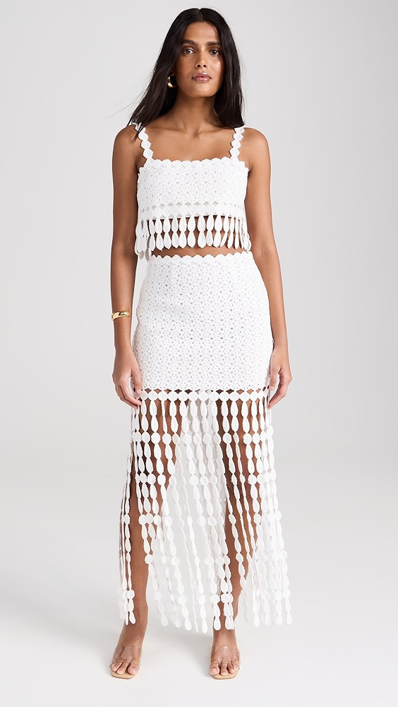 Saylor Elie Fringe Midi Skirt Set | Shopbop | Shopbop
