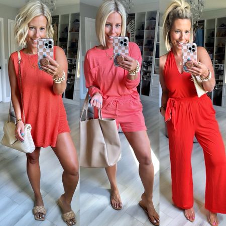 Shades of red and coral! So pretty for summer!!!
⬇️⬇️⬇️
Sizes left to right 👉🏻 medium, small, small

#LTKSaleAlert #LTKStyleTip #LTKFindsUnder50