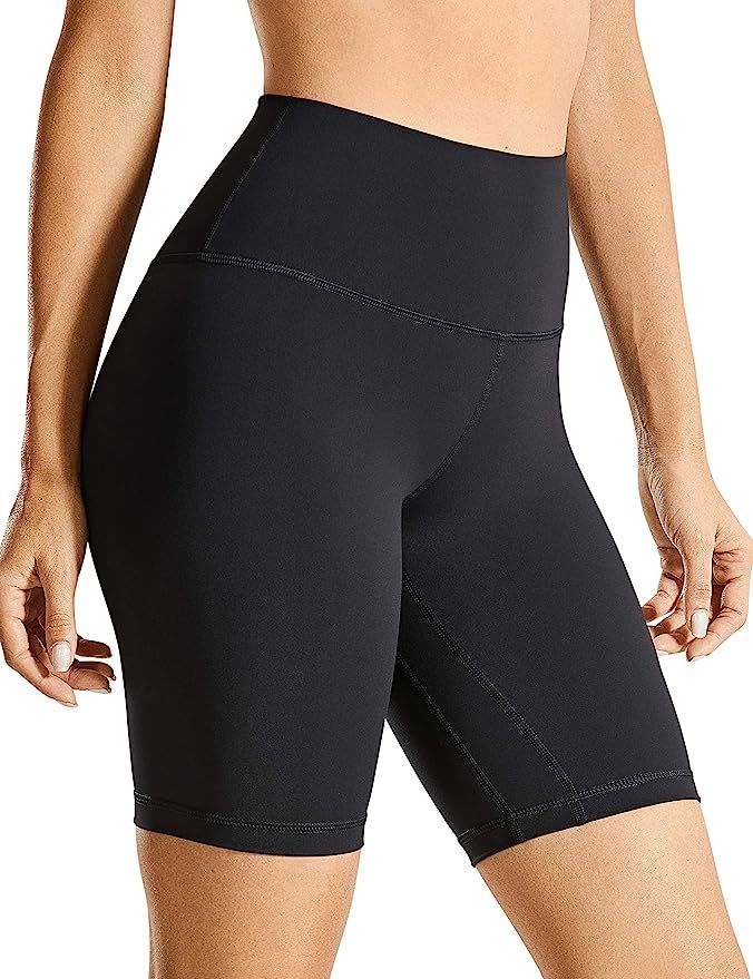 CRZ YOGA Women's Naked Feeling Yoga Shorts - 8" / 10" High Waisted Athletic for Women Workout Bik... | Amazon (US)