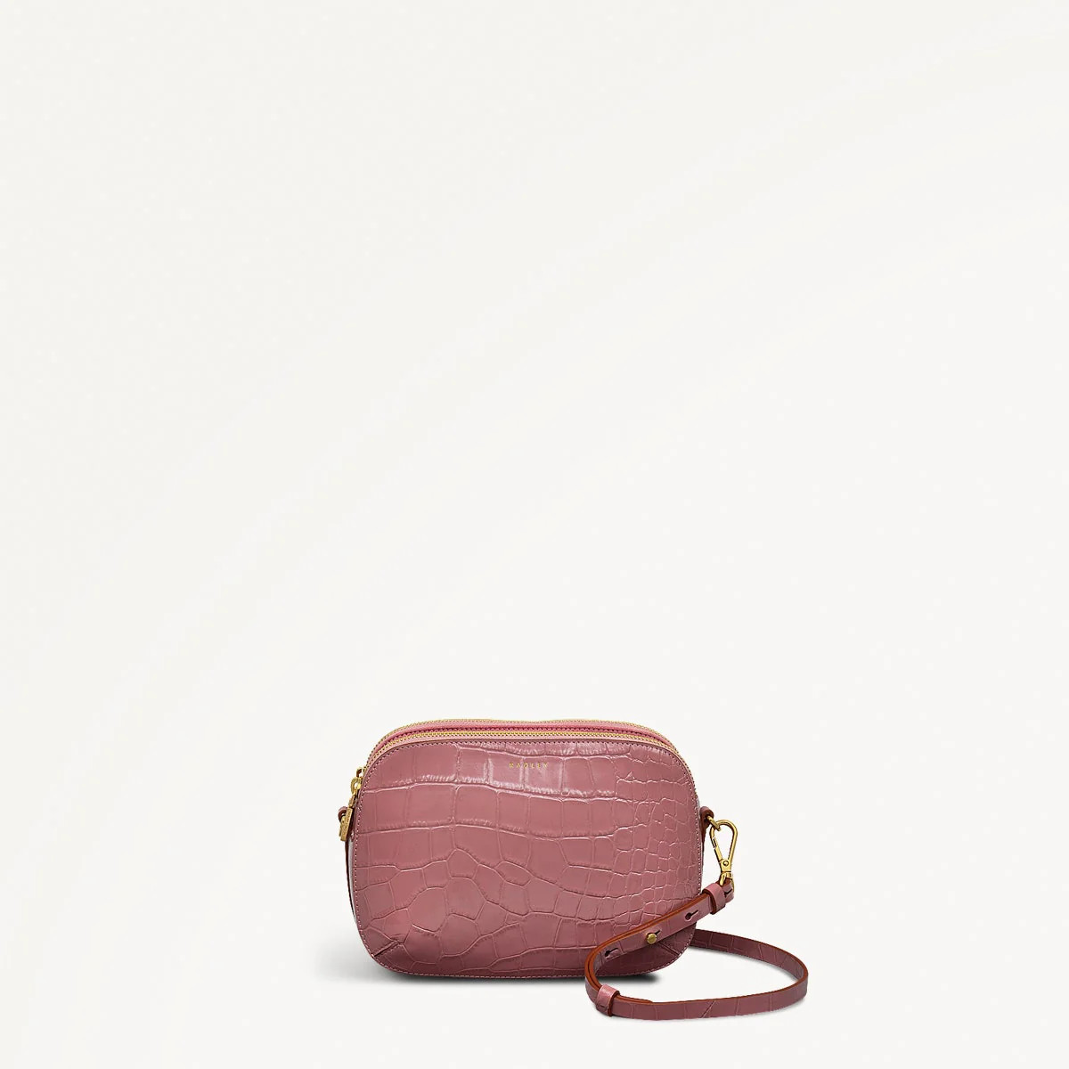 French Rose Pink Leather Crossbody Bag | Dukes Place Croc AW25 | Radley | Radley London US