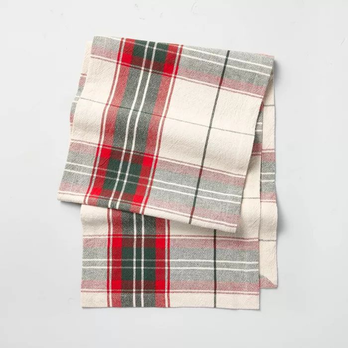 Holiday Plaid Table Runner Red/Green - Hearth & Hand™ with Magnolia | Target