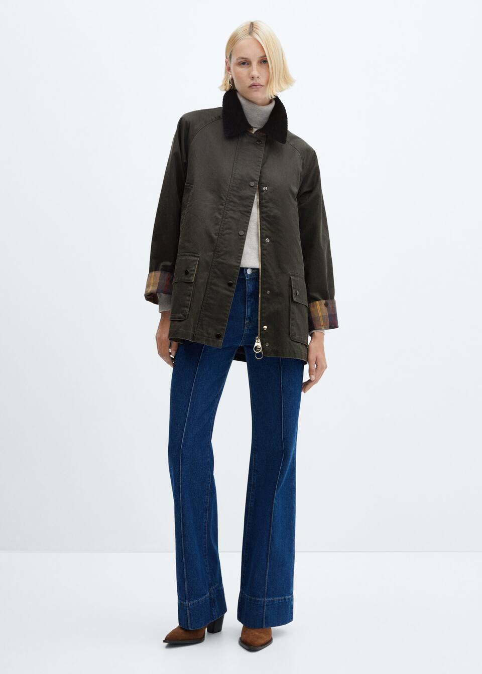 Waxed-effect parka -  Women | Mango USA | MANGO (US)