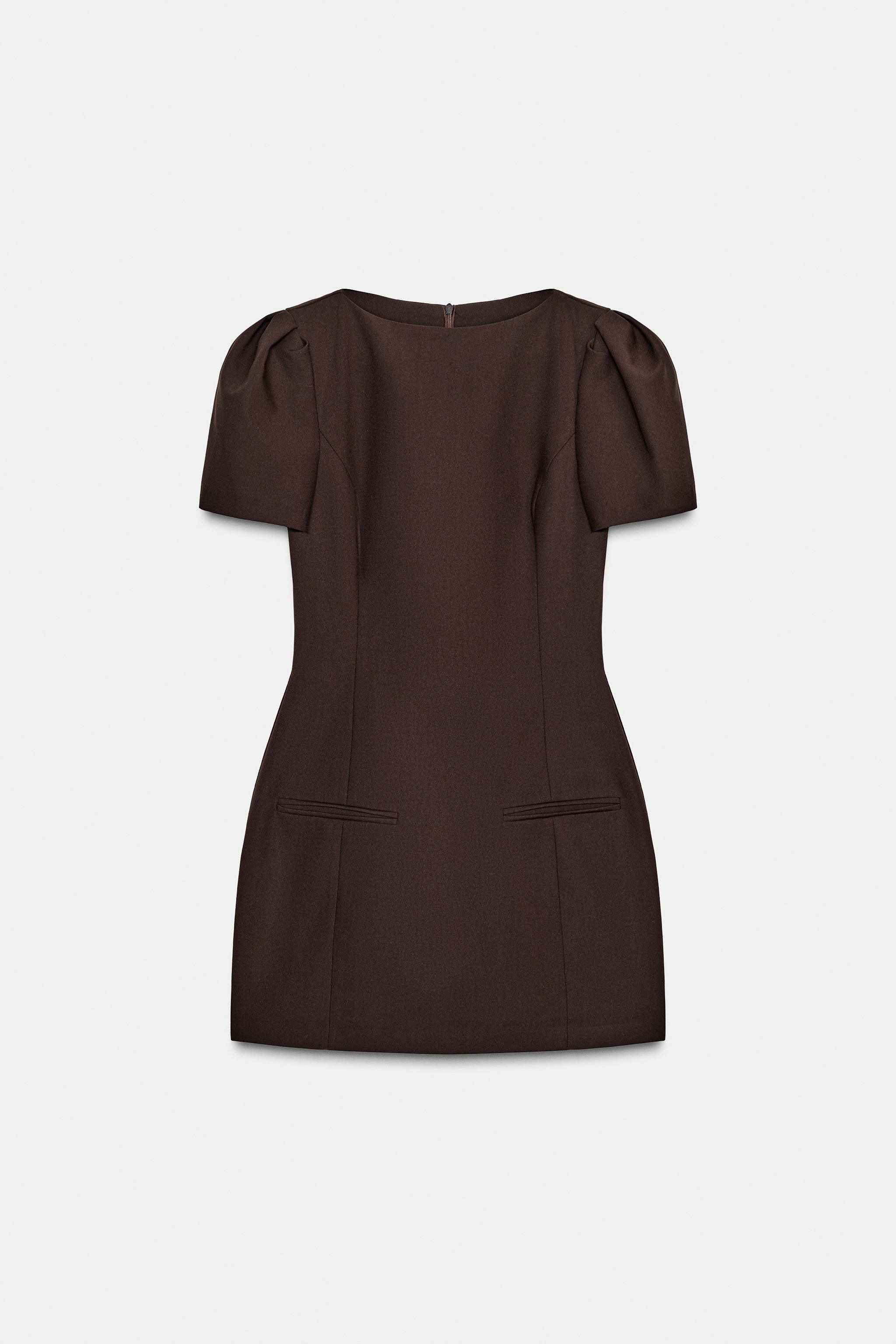 SHORT DRESS WITH PLEATS AND POCKETS | Zara UK