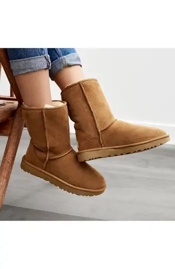 Classic II Genuine Shearling Lined Short Boot | Nordstrom Rack