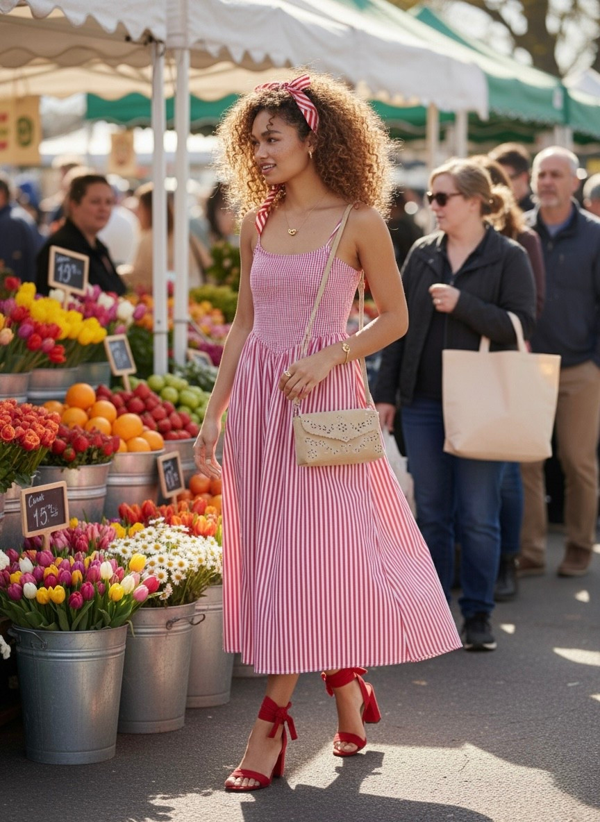 Farmers market morning outfit lately.

Wearing size small in the striped midi dress and size 8 heels. This has been one of my favorite easy outfits for farmers market mornings, brunch, or weekend walks around the city.

Also a heads up — Abercrombie & Fitch is doing 20% off everything with an in-app code right now, so it’s a great time to grab this dress or similar pieces.

Linked everything here if you want the look.


#LTKSpringSale #LTKootd #LTKdayinmylife