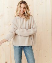 Cashmere Fisherman Hoodie - Oatmeal | Jenni Kayne | Jenni Kayne