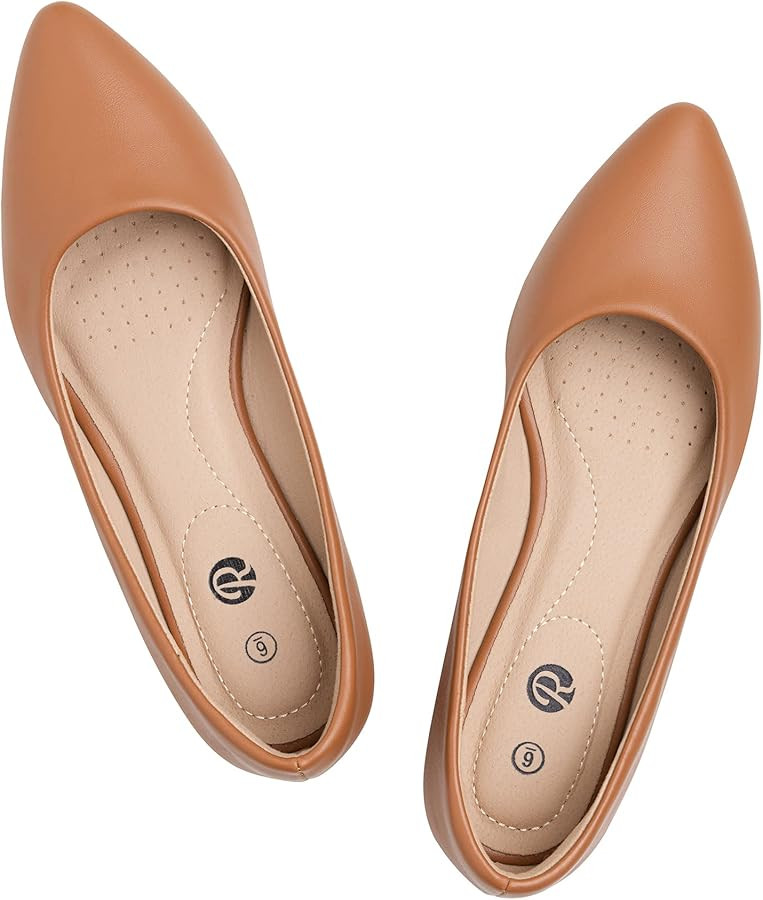 Rekayla Women's Flats Classic Pointed Toe Ballet Flats Shoes for Women Business Casual Office Com... | Amazon (US)
