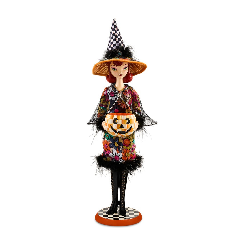 Glamoura Fabric Witch with Pumpkin | MacKenzie-Childs