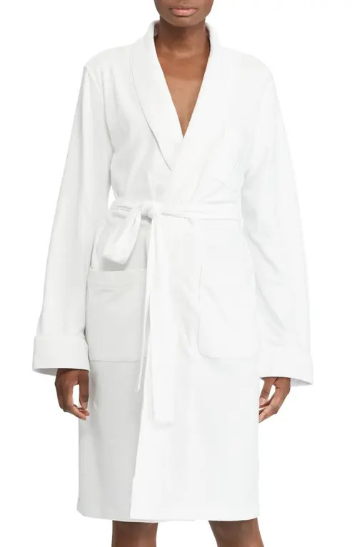 Lauren Ralph Lauren Quilted Collar Robe in White at Nordstrom, Size Small | Nordstrom