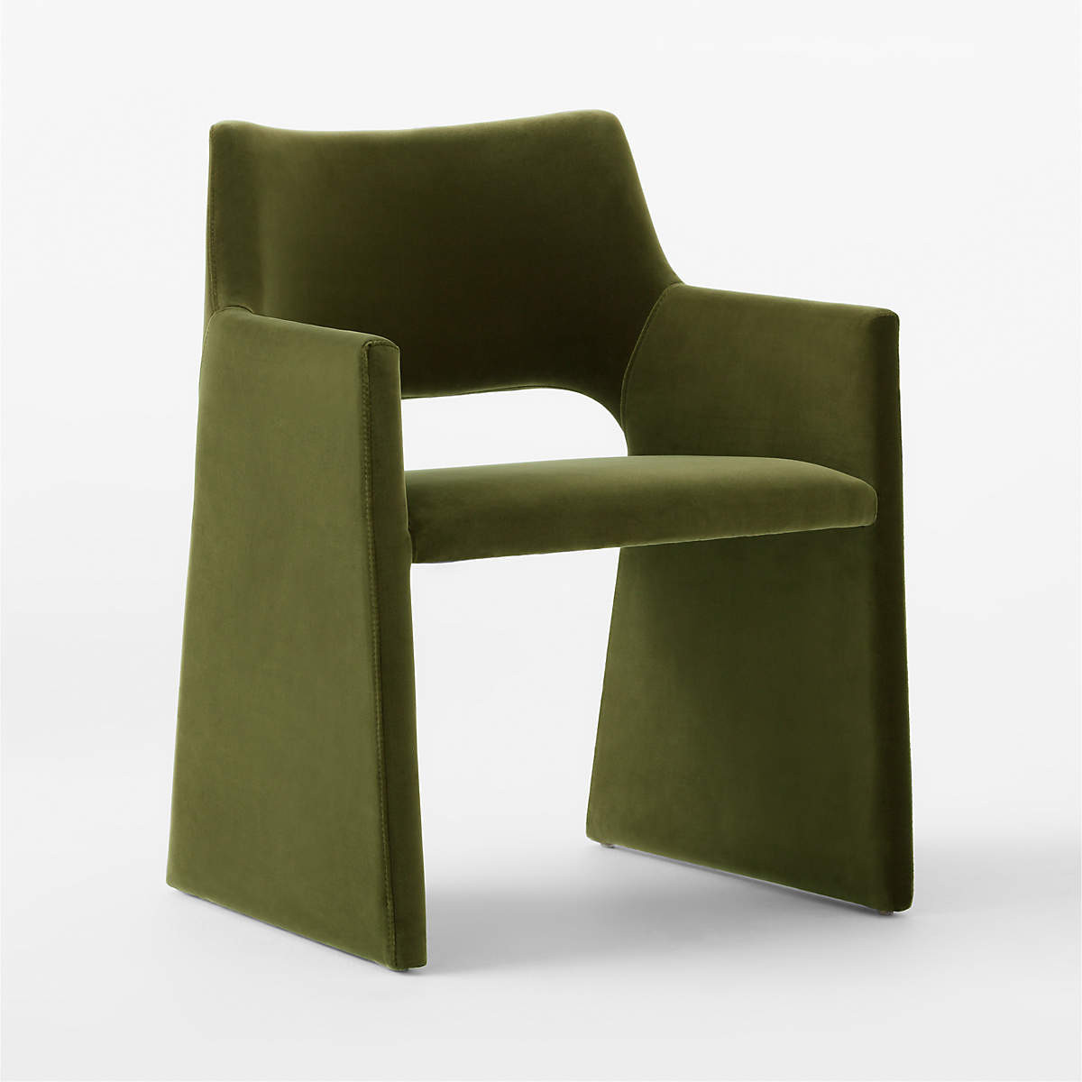 Foley Modern Green Velvet Dining Armchair + Reviews | CB2 | CB2
