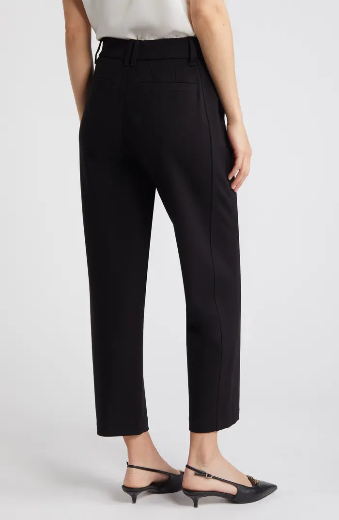 'Ab'Solution Skyrise Pleated Ankle Straight Leg Pants | Nordstrom