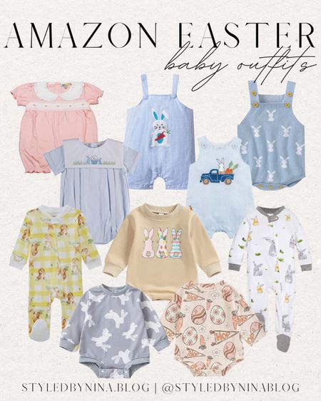 Amazon Easter baby outfits - baby Easter pajamas - baby Easter onesies - baby girl Easter - baby boy Easter - classic Easter bubbles - amazon Easter finds 


#LTKkids #LTKmens #LTKbaby