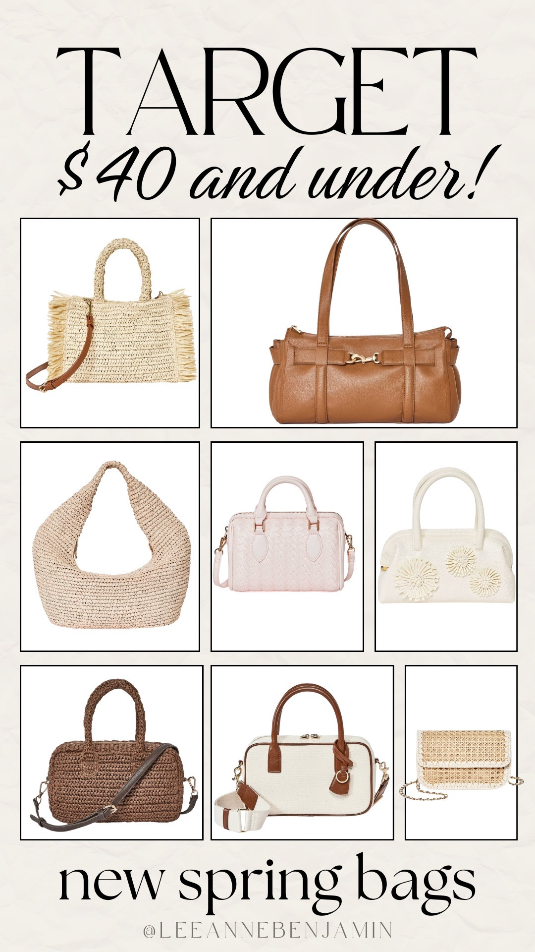 The best spring purses from Target! 

#LTKSeasonal #LTKgrwm #LTKootd