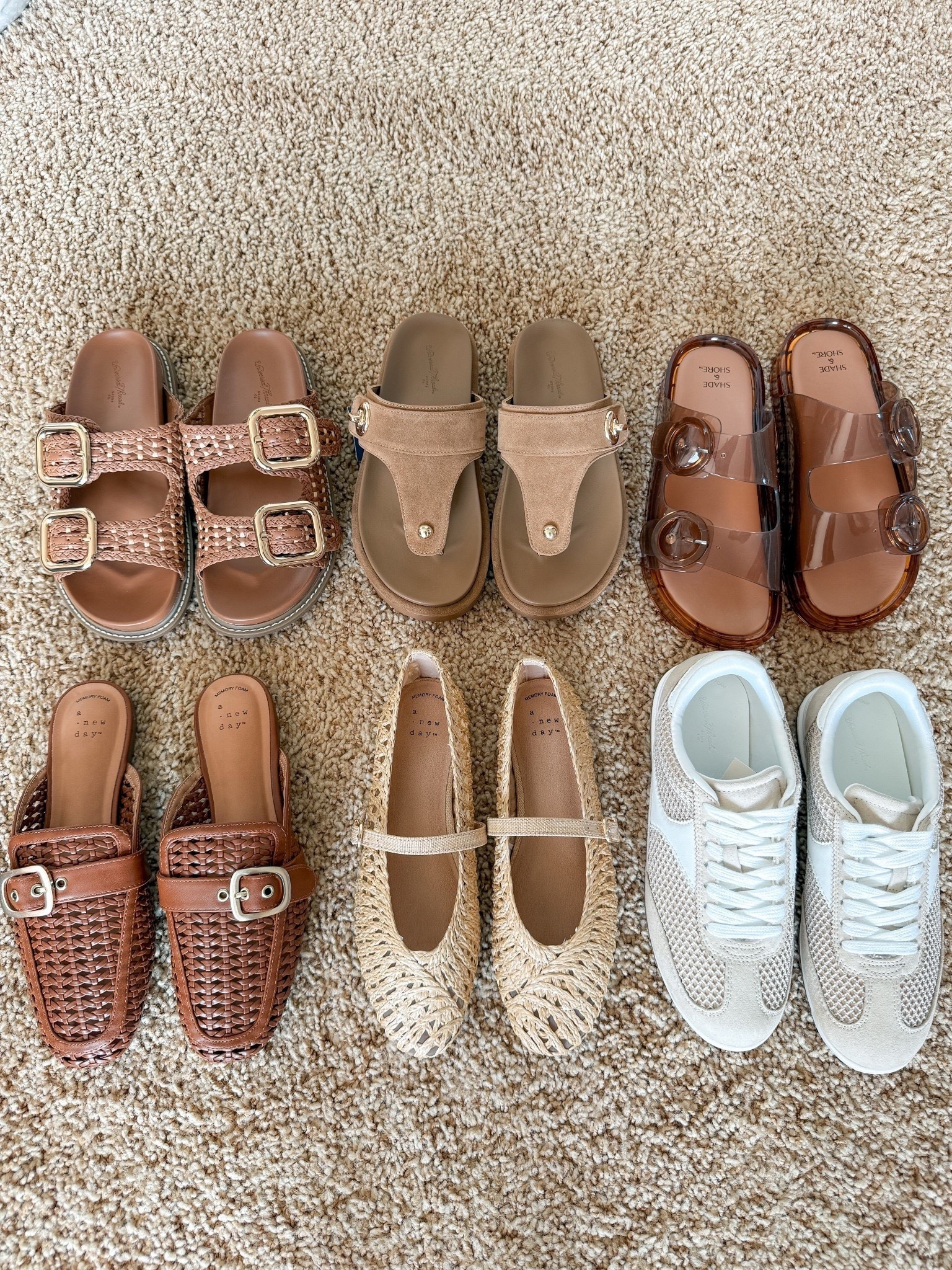 @Target   Spring & summer shoes! 
These are so cute and the quality is amazing on all if these! 
I typically wear a 7 or 7.5 and here is what I got in these…
Jelly slides 7
Raffia Mary Jane’s 7
Sneakers 7
Thong slides 6 1/2
Woven mules 7
Woven double strap slides 7

Sandals, affordable fashion, ballet flats, sneakers, spring break, EverydayHolly 

#LTKSeasonal #LTKOver40 #LTKootd