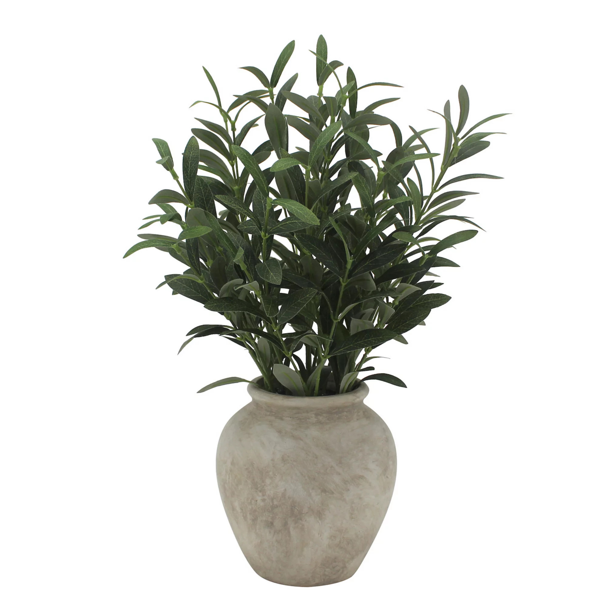 Everyday Decor Artificial Olive Branches in Antiqued Vase Table Decor | Kohl's