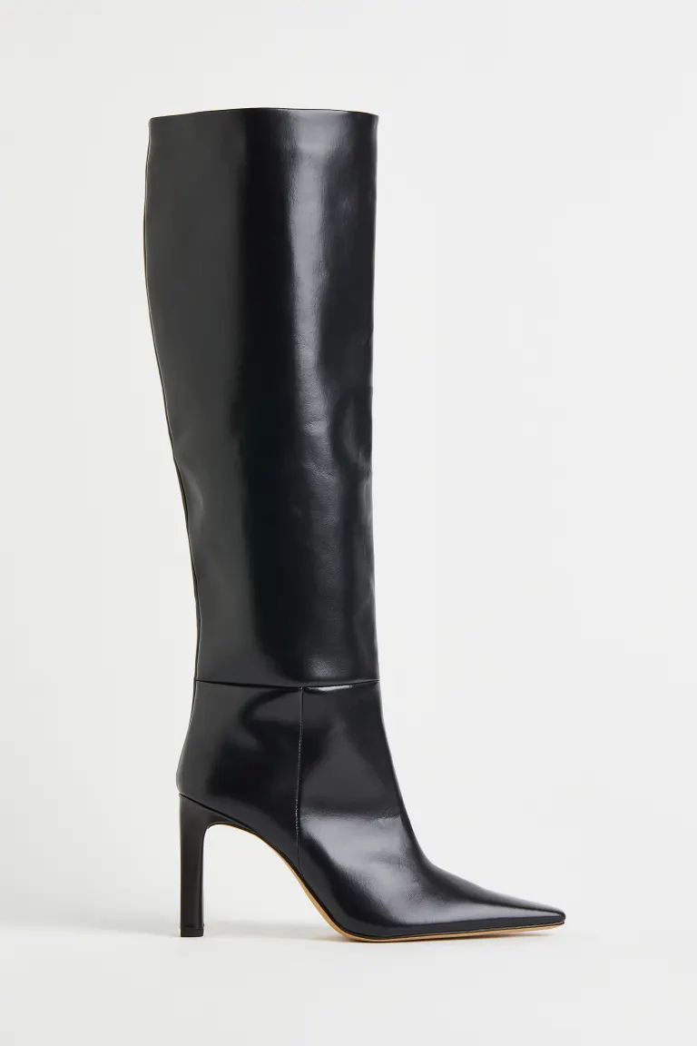 Knee-high heeled boots | H&M (US + CA)