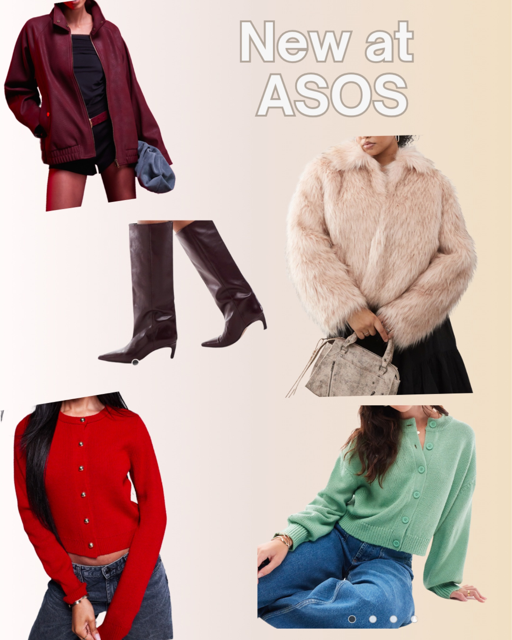 New arrivals at ASOS you need in your closet! ✨ From cozy-chic knits to luxe faux fur and statement boots, these pieces are perfect for upgrading your winter wardrobe. Which one is your fave? 💕  #LTKunder100 #LTKstyletip #ASOSFinds #WinterFashion


#LTKMostLoved #LTKFindsUnder100
