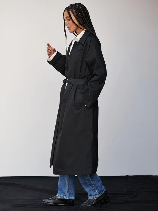 Black Storm Stopper Mackintosh Trench | Buck Mason