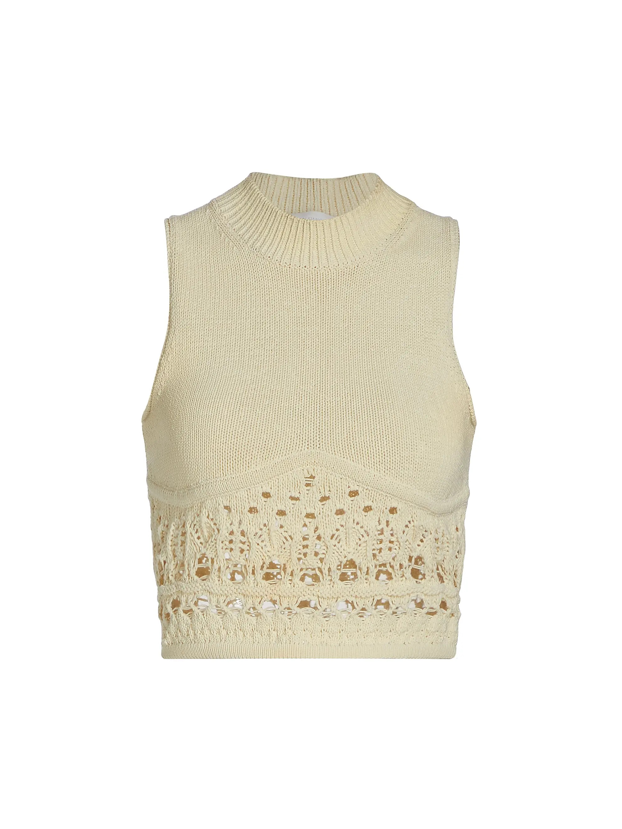 Shop SIMKHAI Clarita Macramé Tank Top | Saks Fifth Avenue | Saks Fifth Avenue