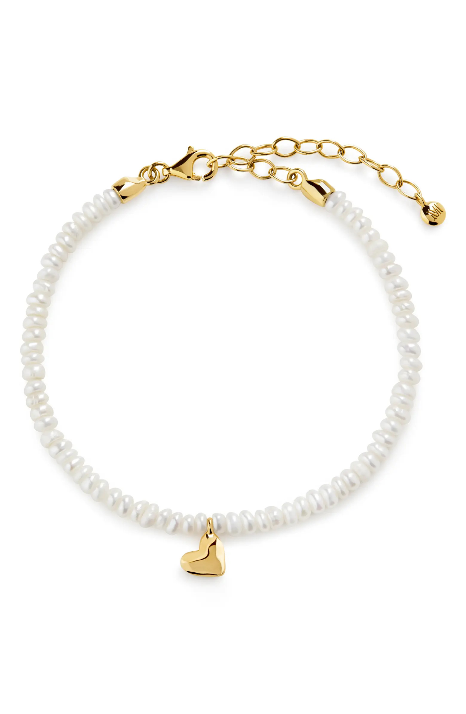 Mini Heart Freshwater Pearl Bracelet | Nordstrom