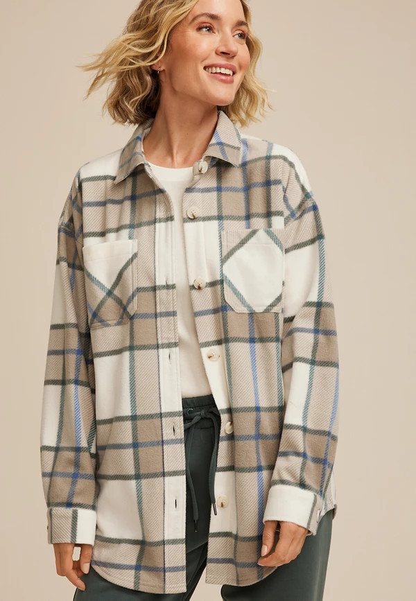 Wilder Fleece Shacket | Maurices