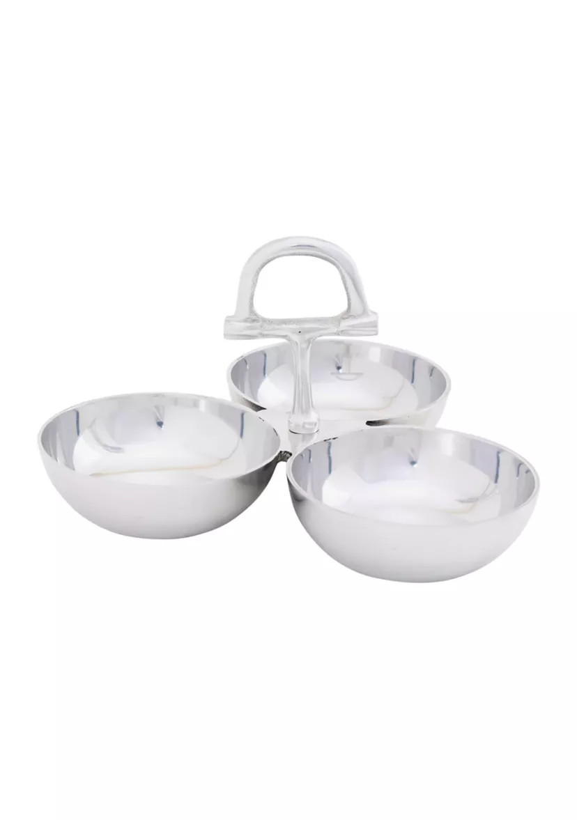 Equestrian Inspired Stainless Steel 3 Section Bowl | Belk