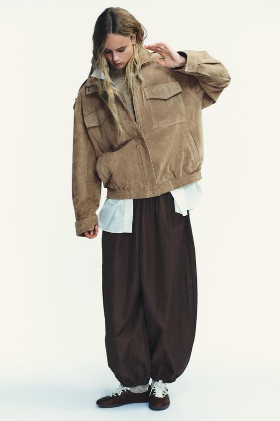 SUEDE LEATHER JACKET | Zara UK