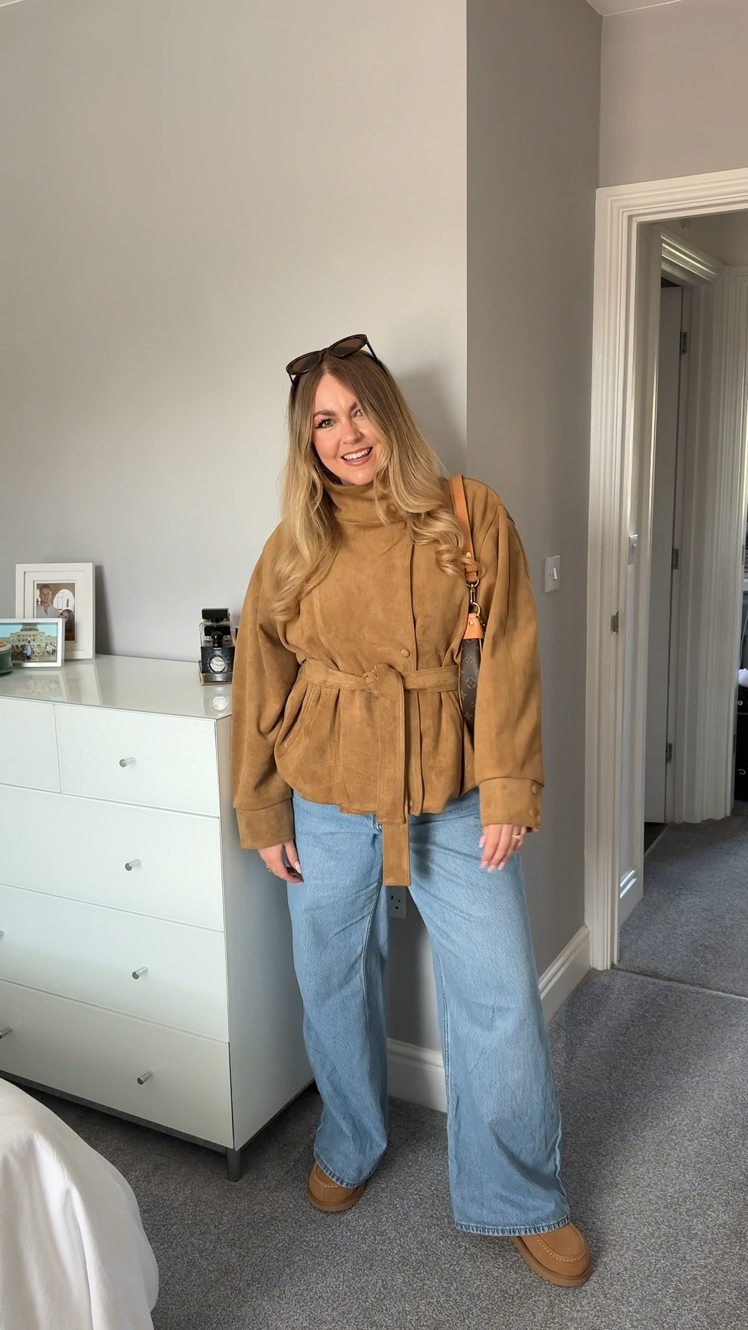 The most delish suede jacket for autumn, the tie waist 😮‍💨 and then paired with THE Uggs of 2026, what an outfit 💫🍂☕️

#LTKuk #LTKautumn #LTKmidsize
