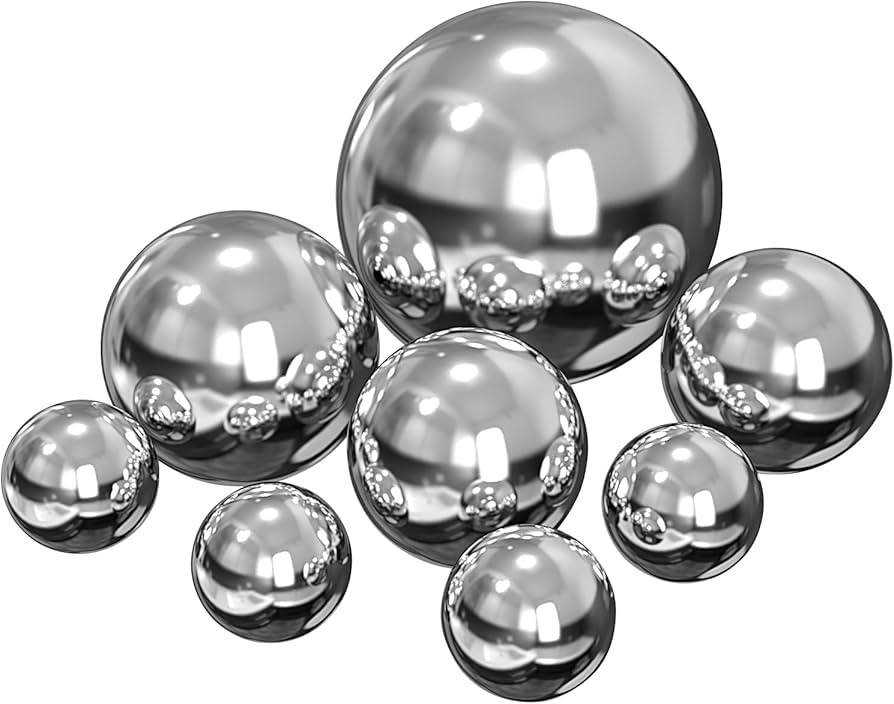 8 Pcs Stainless Steel Decorative Balls for Centerpiece Bowls Assorted Size Metal Orbs Decorative ... | Amazon (US)