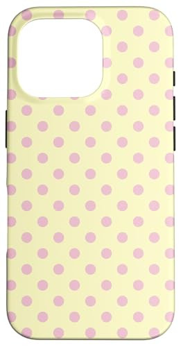 Butter Yellow Light Pink Polka Dot Vintage Cute Aesthetic Case for iPhone 16 Pro | Amazon (US)