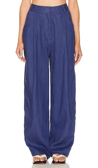 High Rise Trouser in Navy | Revolve Clothing (Global)