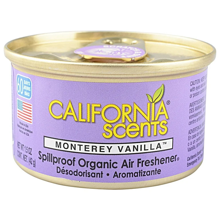 California Scents Monterey Vanilla Spillproof Organic Air Freshener, 1.5 Ounce | Walmart (US)