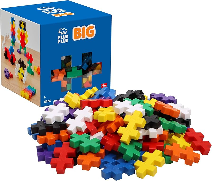 PLUS PLUS BIG - Open Play Set - 100 Piece - Basic Color Mix, Construction Building Stem Toy, Inte... | Amazon (US)