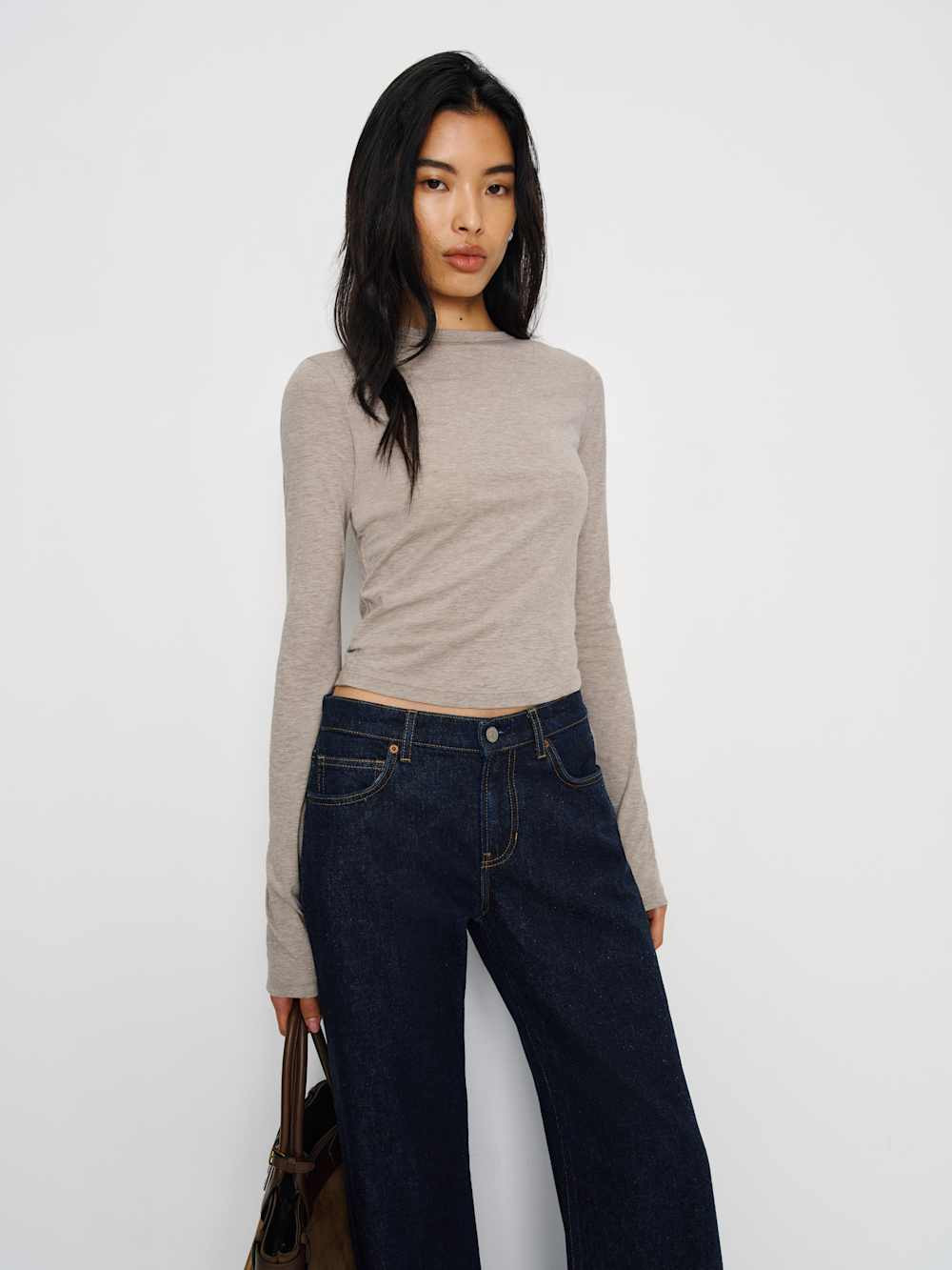 Ezra Slim Fit Long Sleeve | Reformation (Global)