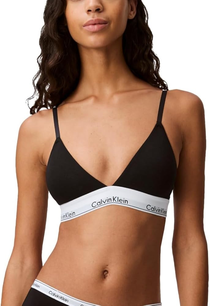 Calvin Klein Women's Modern Cotton Lightly Lined Triangle Wireless Bralette | Amazon (US)