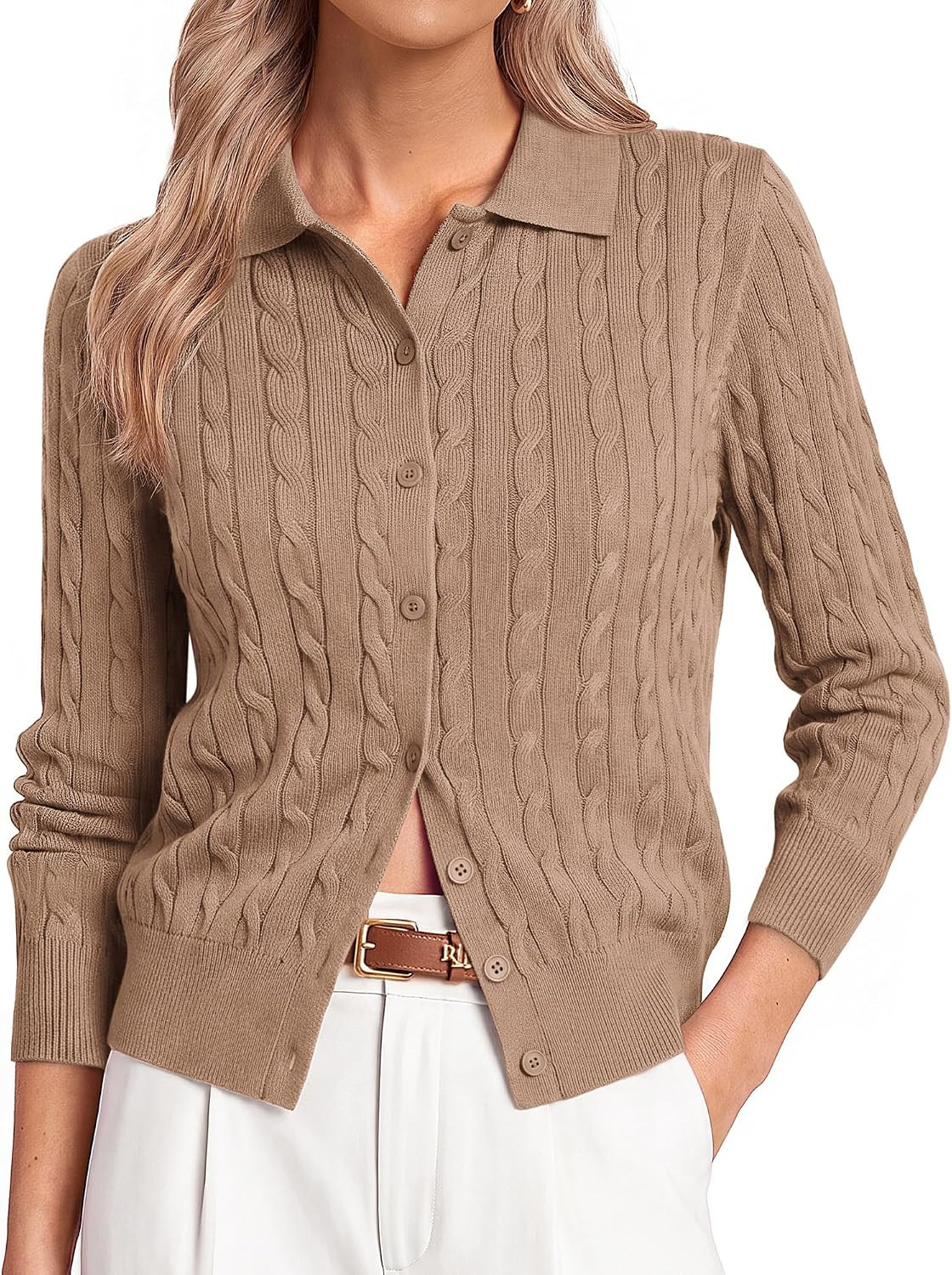 GRACE KARIN Cardigan for Women Trendy Cable Knit Sweaters 2026 Fall Clothes | Amazon (US)