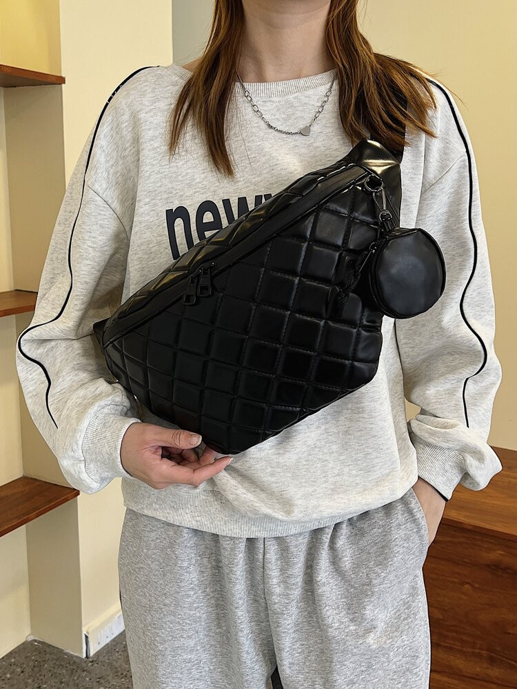 Quilted Fanny Pack With Coin Purse | SHEIN