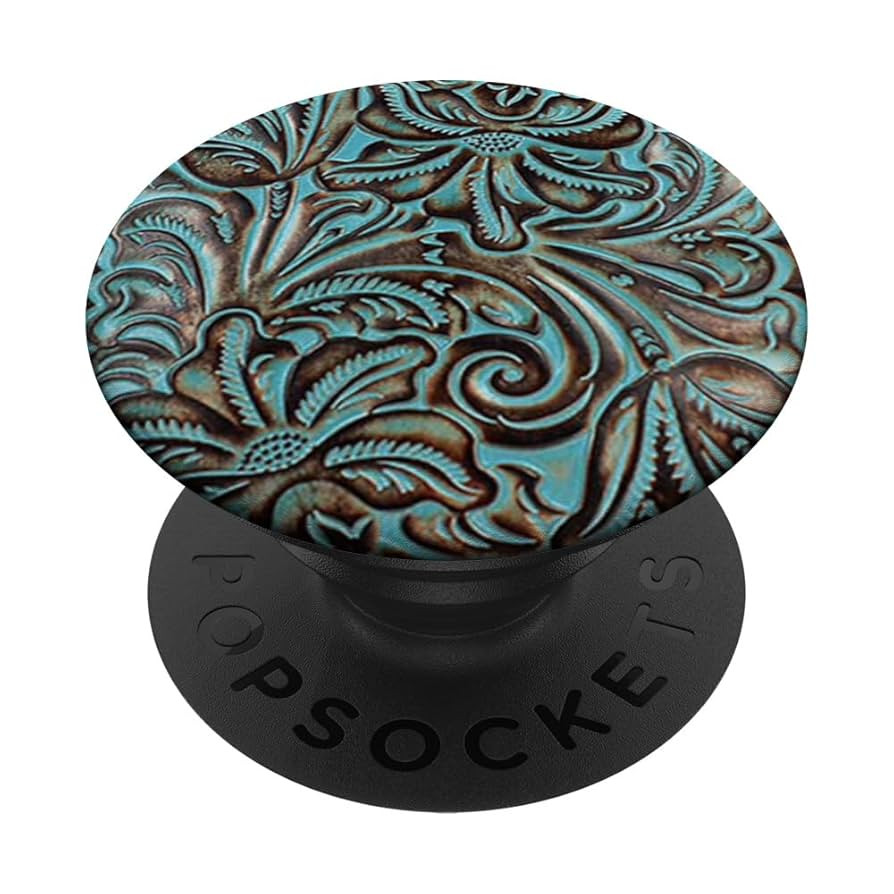 Western Mothers Day Gift - Turquoise Tooled Print PopSockets PopGrip: Swappable Grip for Phones &... | Amazon (US)
