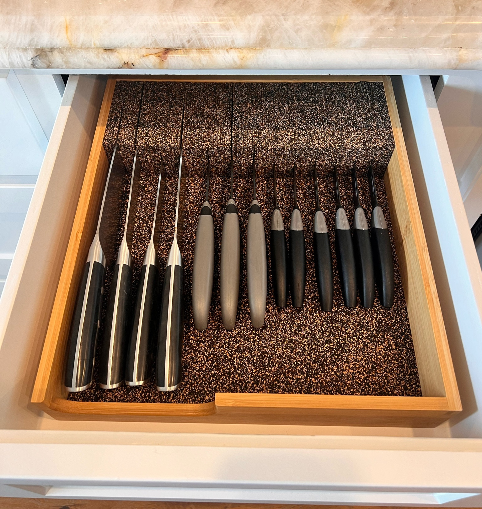 When the knives for t he drawer, you can eliminate the block on the counter. Yes please! 🔪 

#LTKWedding #LTKHome #LTKFamily