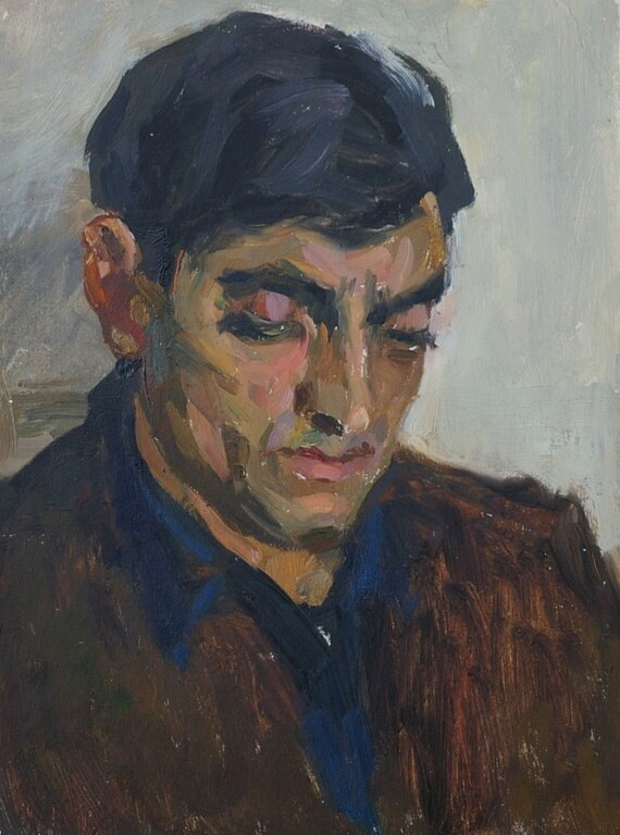 Portrait Man original oil painting, oil portrait paintings, Ukrainian artist Bondarenko S. Port-30-2 | Etsy (US)