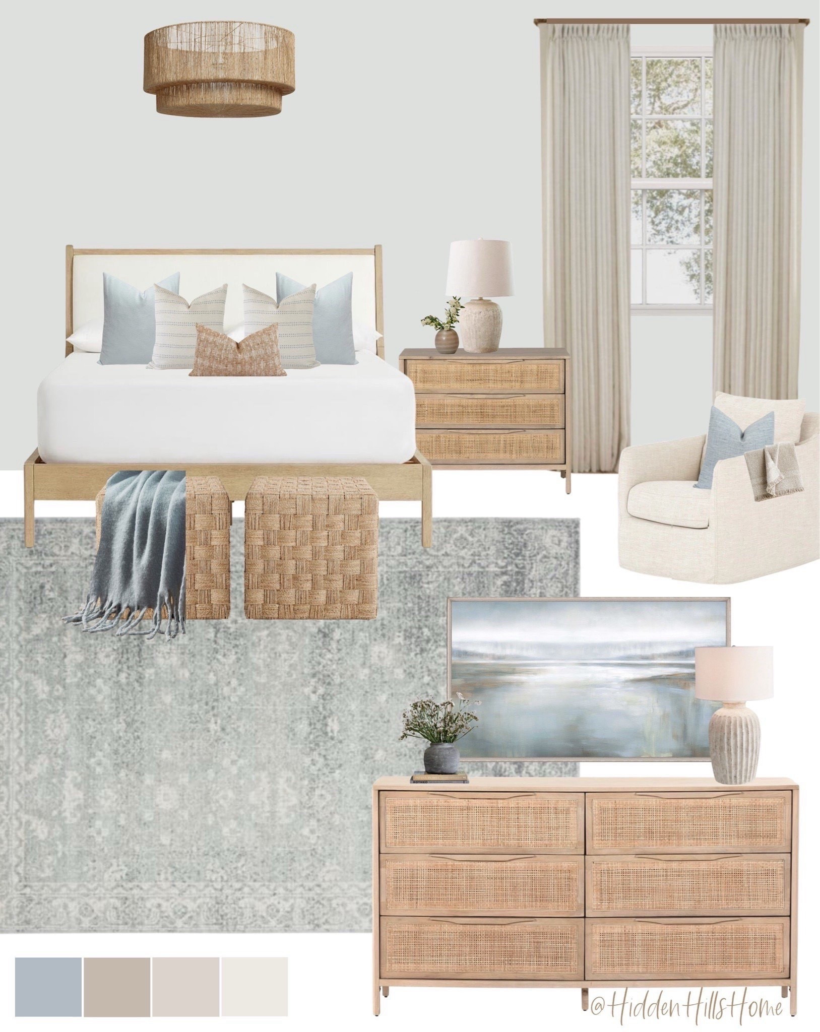 Master bedroom decor, Costal bedroom mood board, primary coastal bedroom design, blue bedroom inspo #homedecor 

#LTKSaleAlert #LTKHome