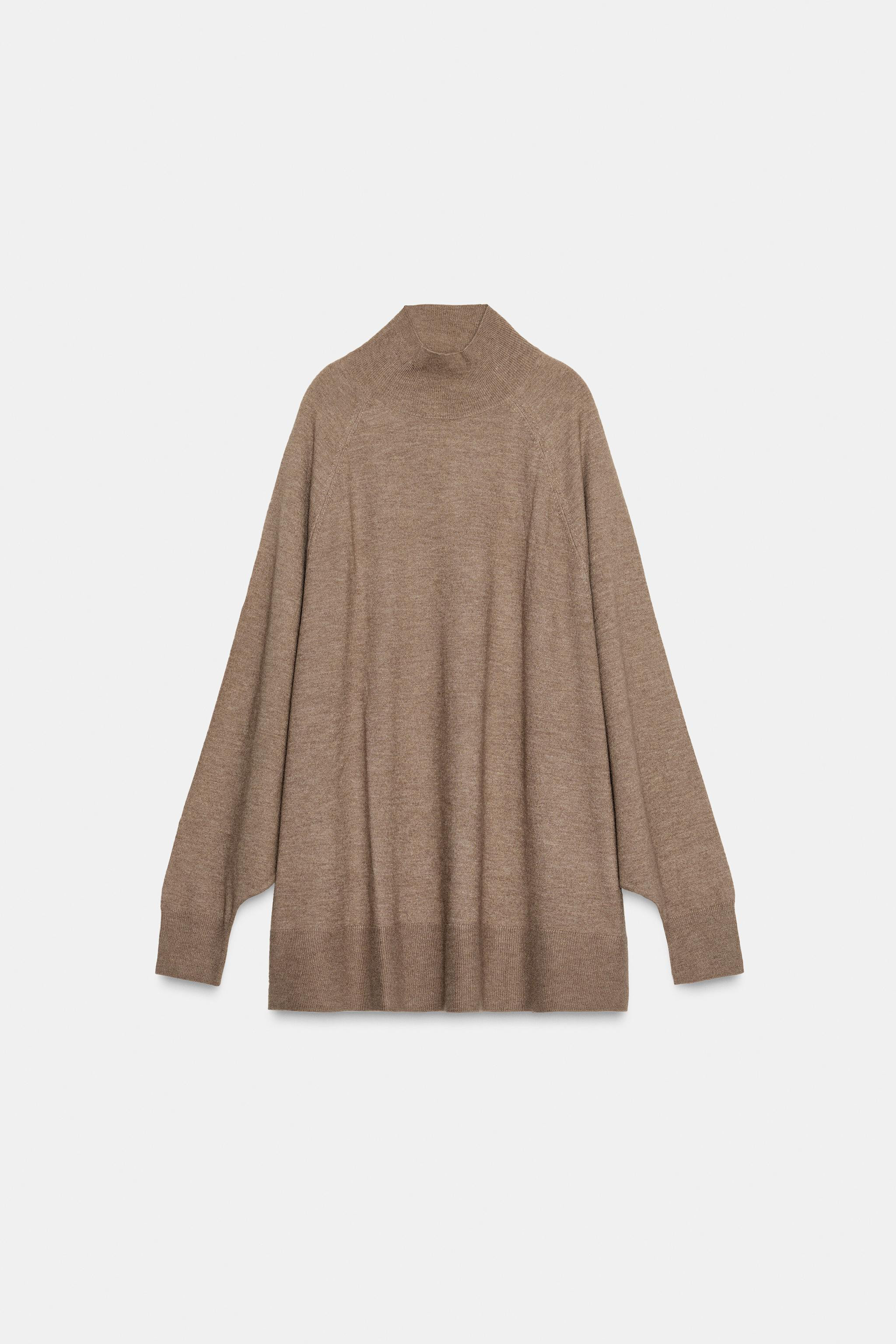 OVERSIZED MOCK NECK KNIT SWEATER | Zara US