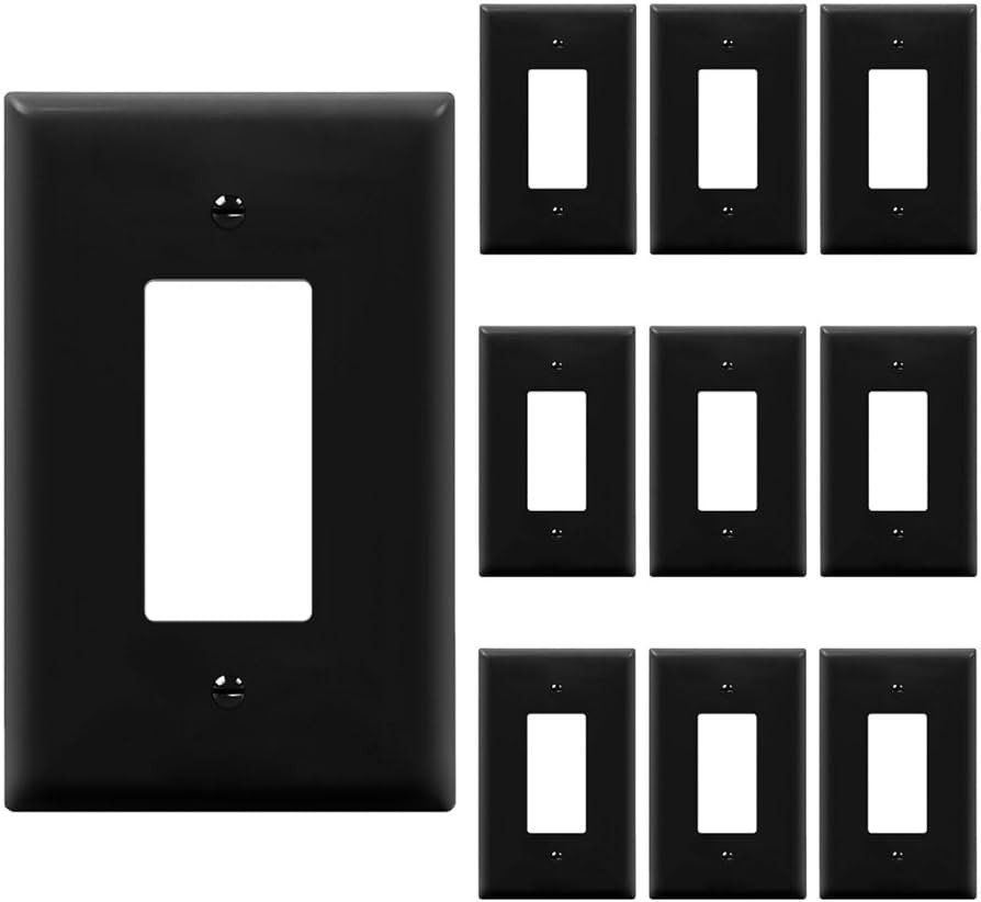 ENERLITES Decorator Light Switch or Receptacle Outlet Wall Plate, Gloss Finish, Oversized 1-Gang ... | Amazon (US)