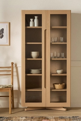 Ava Oak Wood Hutch | Anthropologie (US)