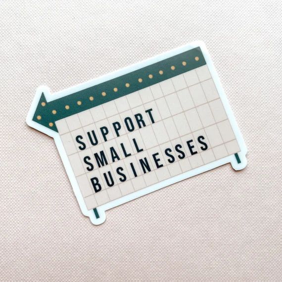 Support Small Business Sticker | Small Biz Sticker | Small Business Decal | Small Biz Laptop Deca... | Etsy (US)